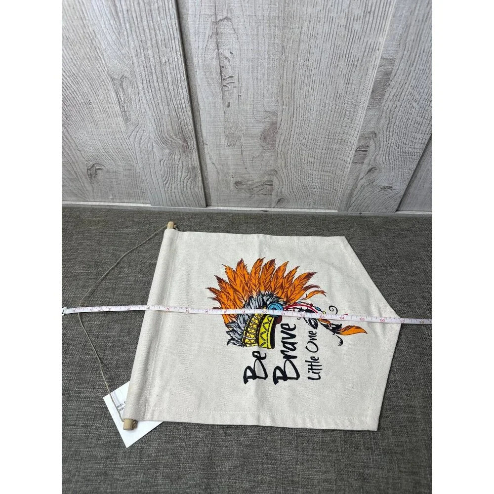 Hanging Wall Banner Be Brave Little One Tribal Headdress Design By Twisted